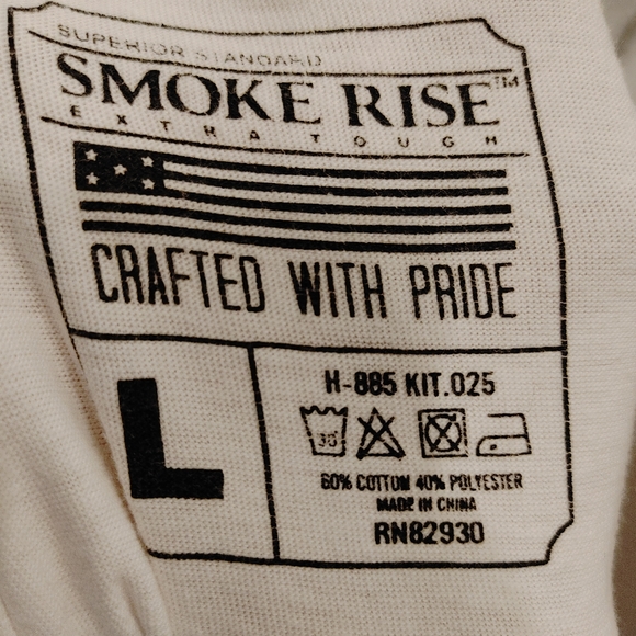 SMOKE RISE MENS JA6160 ZIP DETAIL SHIRT, WHITE L - Picture 7 of 7